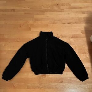 SHEIN - Black Zip Up Sweater